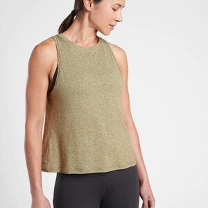 ATHLETA Uptempo Workout Yoga Athletic Tank Top Shirt Green Size L Large
